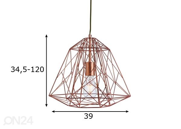 Riippuvalaisin Geometric Cage mitat