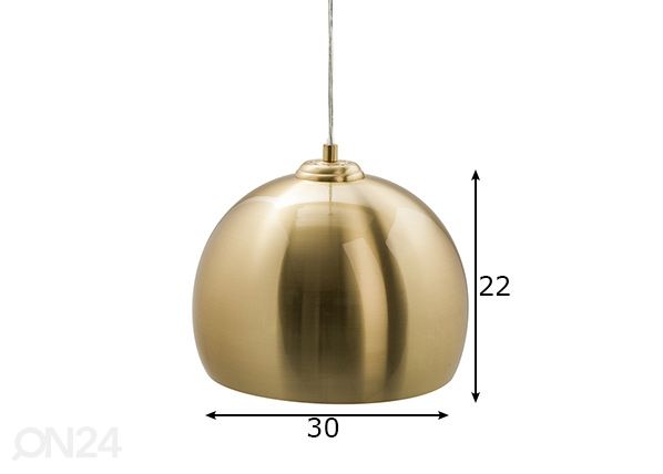 Riippuvalaisin Golden Ball mitat