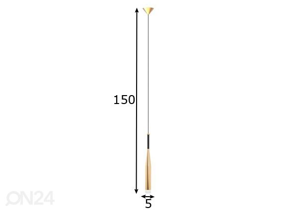 Riippuvalaisin Gonte Gold mitat
