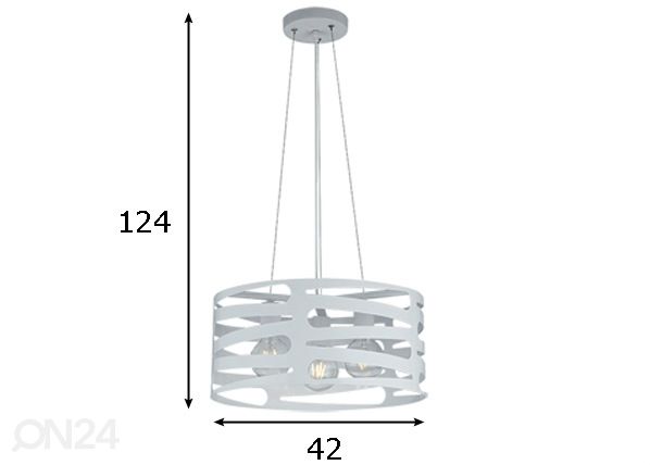 Riippuvalaisin Helix mitat