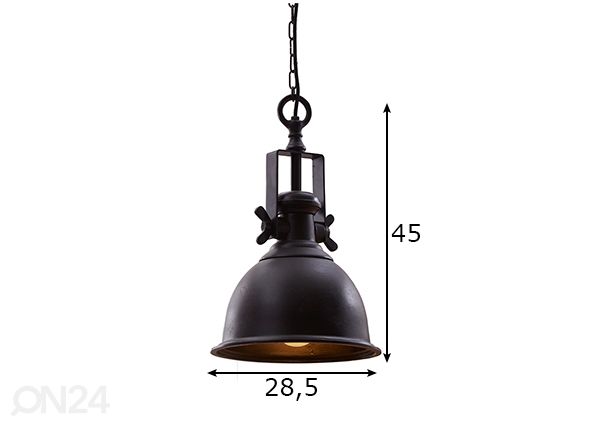 Riippuvalaisin Industrial mitat