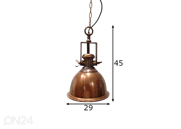 Riippuvalaisin Industrial mitat