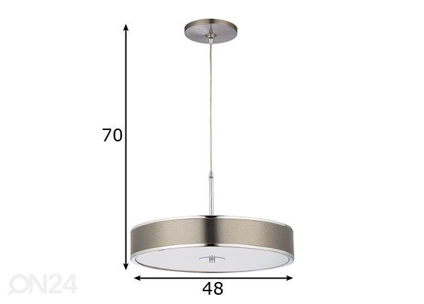Riippuvalaisin Jazz Silver Ø 48 cm mitat