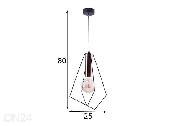 Riippuvalaisin Kair-2 mitat