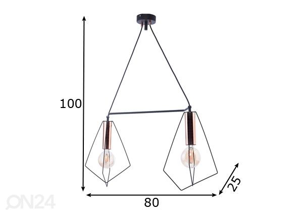Riippuvalaisin Kair-2 2 mitat