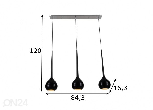 Riippuvalaisin LIBRA mitat