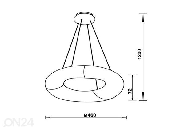 Riippuvalaisin Lima LED Ø 46 cm mitat