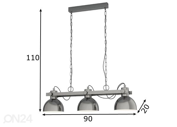 Riippuvalaisin Lubeham 1 mitat
