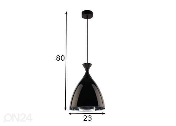 Riippuvalaisin Nero Black mitat