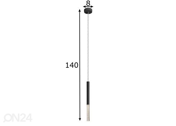 Riippuvalaisin One Black LED mitat