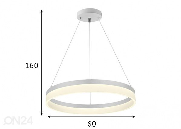 Riippuvalaisin Orbit mitat