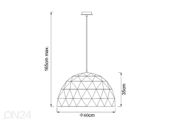 Riippuvalaisin Otona Ø 60 cm mitat