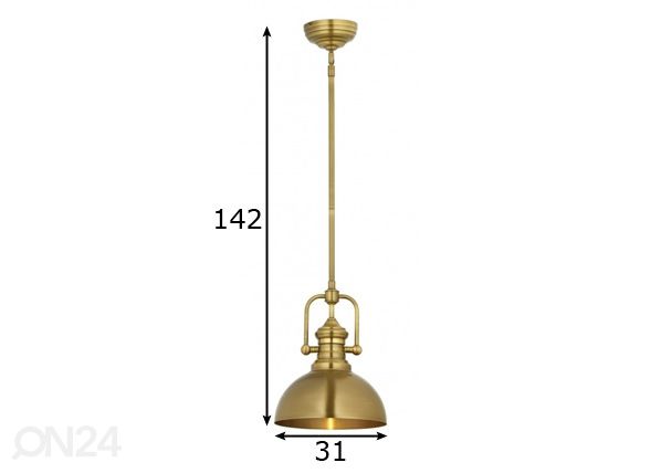 Riippuvalaisin Platino Brass mitat