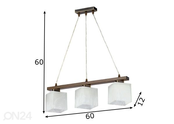 Riippuvalaisin Pola-2 3 mitat