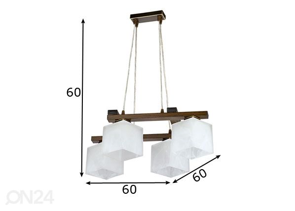 Riippuvalaisin Pola-2 4P mitat