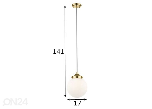 Riippuvalaisin Riano 1A mitat