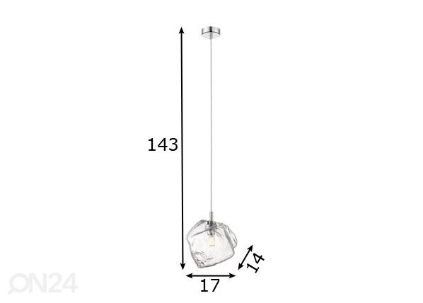Riippuvalaisin Rock Chrome 2 mitat