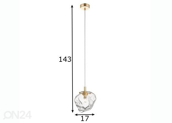 Riippuvalaisin Rock Gold 2 mitat