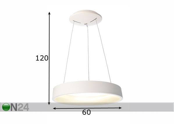 Riippuvalaisin Sculptoris Ø 60 LED mitat