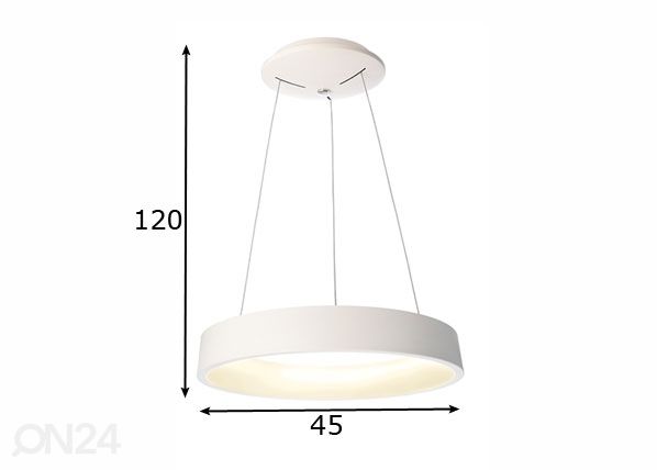 Riippuvalaisin Sculptoris Ø45 LED mitat