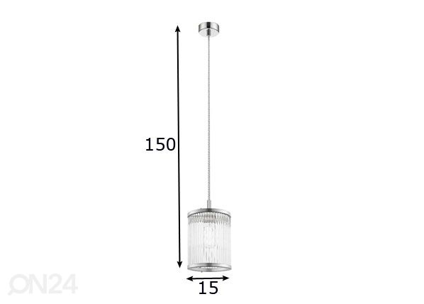 Riippuvalaisin Sergio Chrome 1F mitat