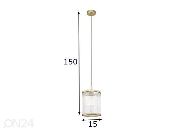 Riippuvalaisin Sergio Gold 1F mitat