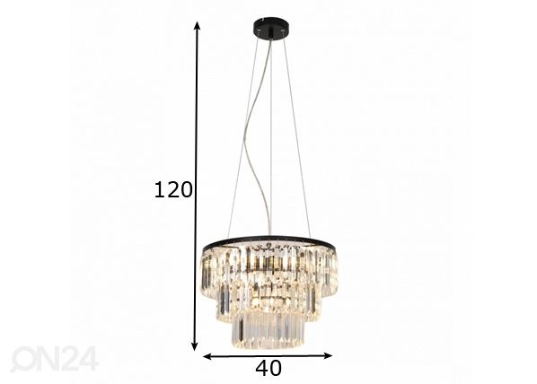 Riippuvalaisin Tifanny Ø 40 cm mitat