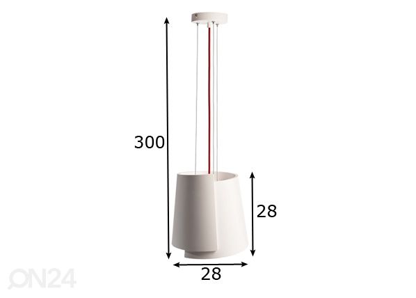 Riippuvalaisin Twister II mitat