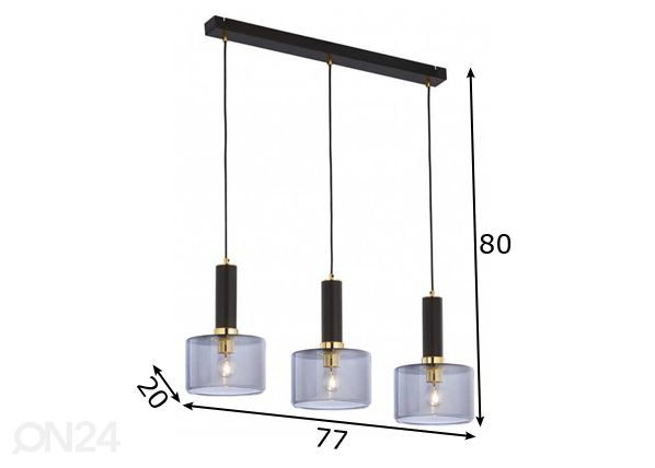 Riippuvalaisin Vanes 3 MS/DY mitat