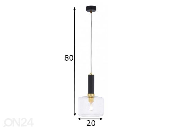 Riippuvalaisin Vanes MS/TR mitat