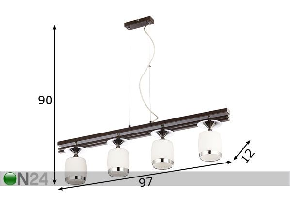 Riippuvalaisin Vento-2 4 mitat