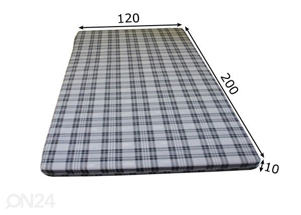 Rullapatja 120x200xh10 cm mitat