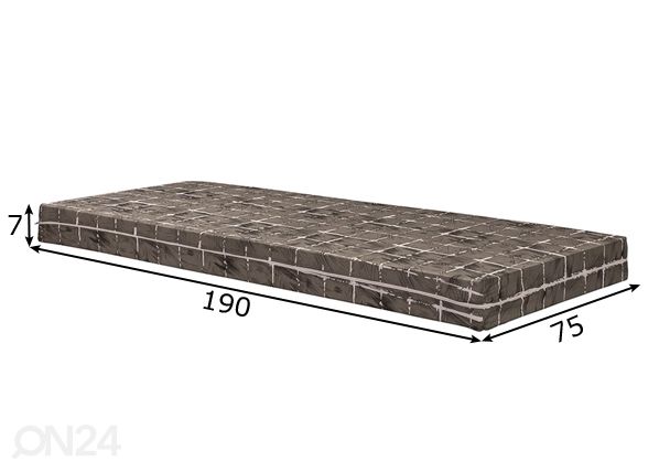 Rullapatja vaahtomuovista 75x190x7 mitat