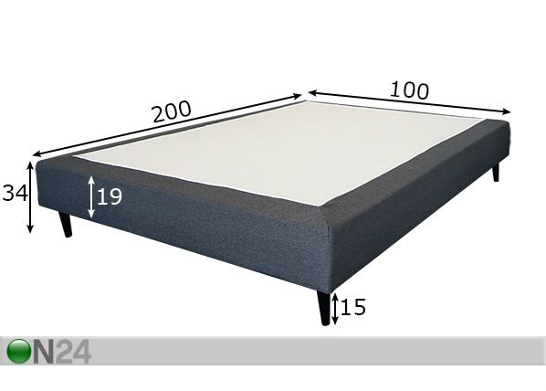 Runkopatja 100x200 cm mitat