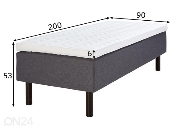Runkopatja Base 90x200 cm mitat