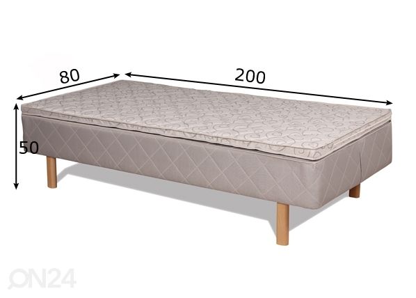 Runkopatja Daiton + petauspatja 80x200 cm mitat