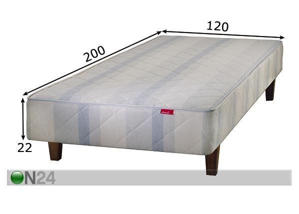 Runkosänky CLASSIC, tumma 120x200 cm mitat