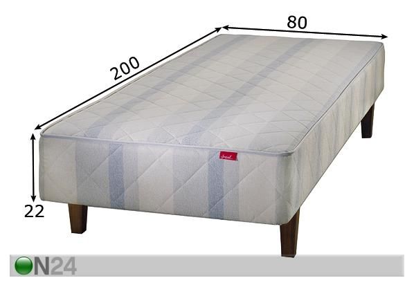 Runkosänky CLASSIC, tumma 80x200 cm mitat
