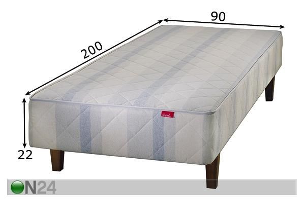 Runkosänky CLASSIC, tumma 90x200 cm mitat