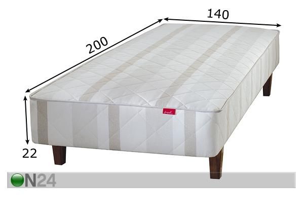 Runkosänky CLASSIC vaalea 140x200 cm mitat