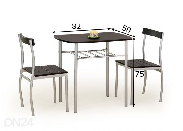 Ruokailuryhmä mitat
