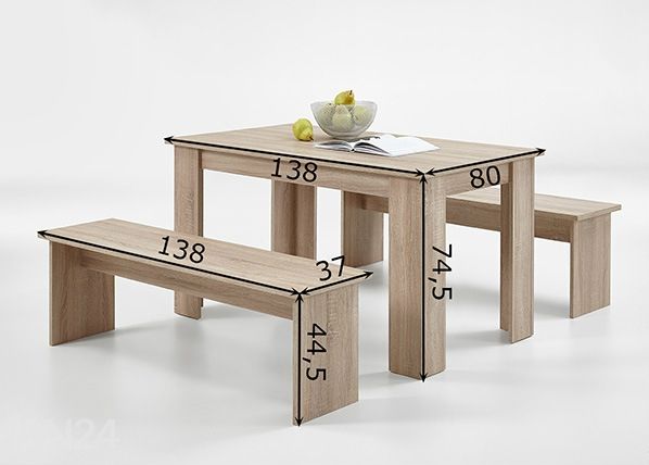 Ruokailuryhmä Dornum mitat