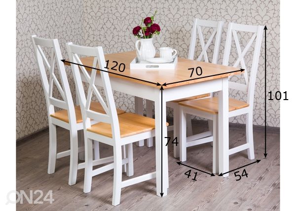 Ruokailuryhmä Kaisa mitat