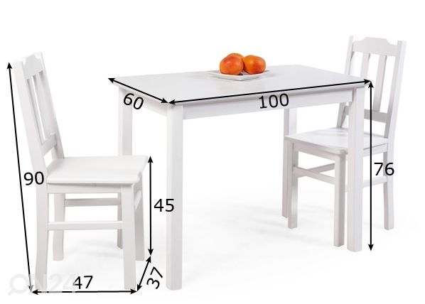 Ruokailuryhmä Tim mitat