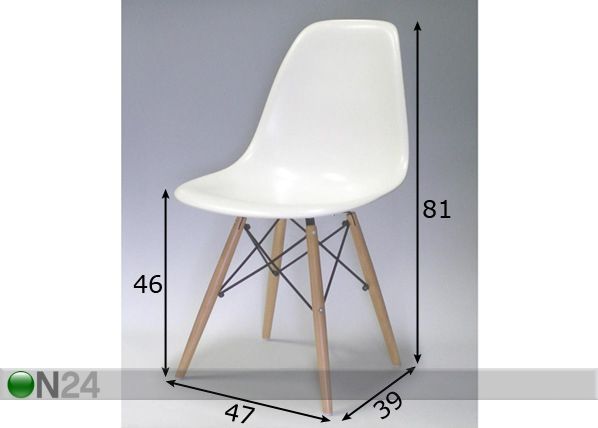 Ruokailutuoli EAMES mitat