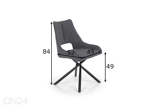 Ruokapöydän tuoli, 2 kpl mitat