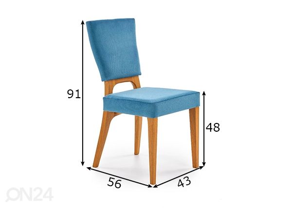 Ruokapöydän tuoli, 2 kpl mitat