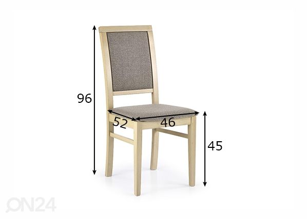 Ruokapöydän tuoli, 2 kpl mitat