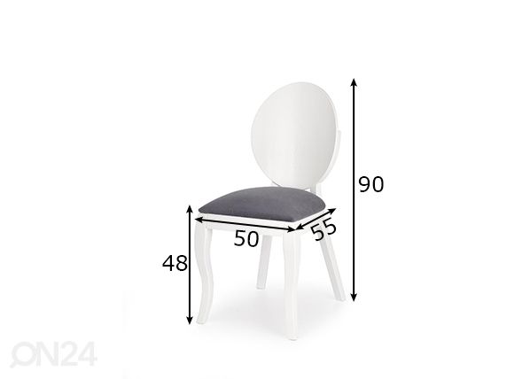 Ruokapöydän tuoli, 2 kpl mitat