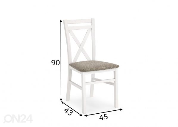 Ruokapöydän tuoli, 2 kpl mitat